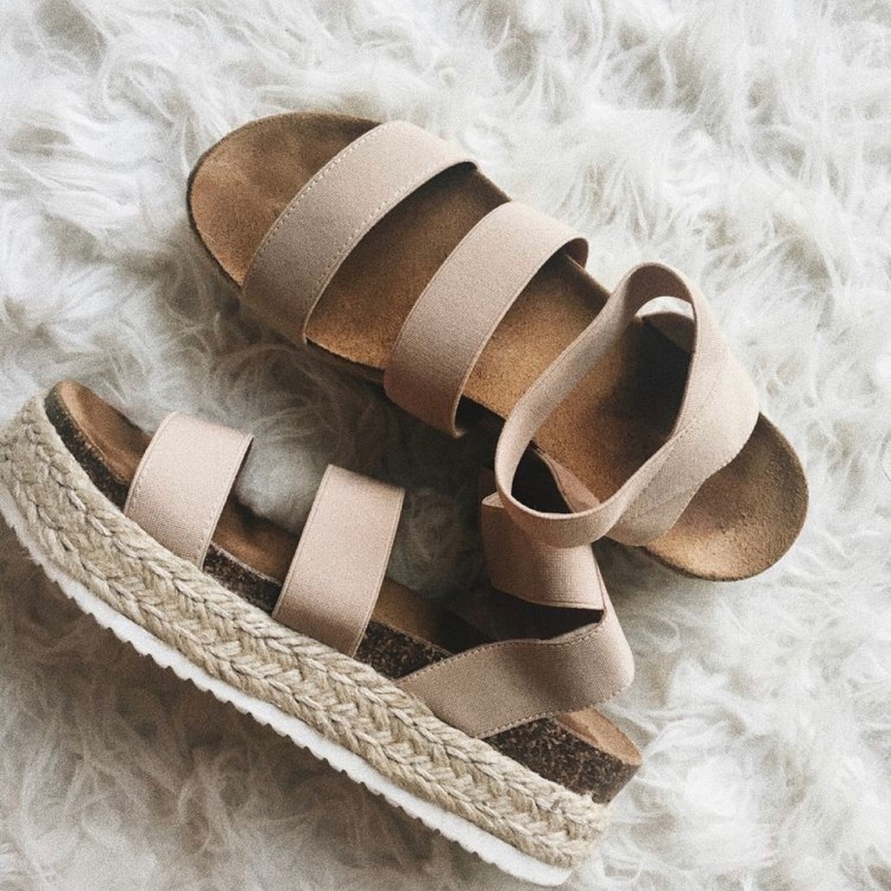 Re-stock “Sophia” taupe Espadrilles